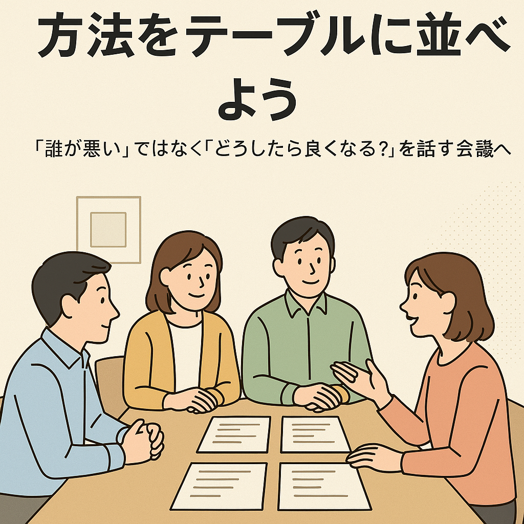 方法をテーブルに並べよう