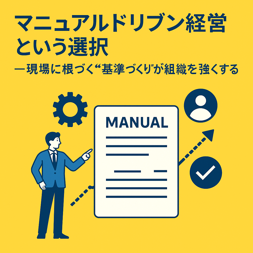 マニュアルドリブン経営という選択