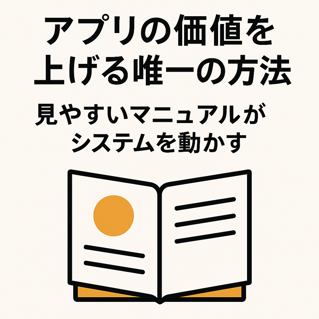アプリの価値を上げる唯一の方法 〜見やすいマニュアルがシステムを動かす〜